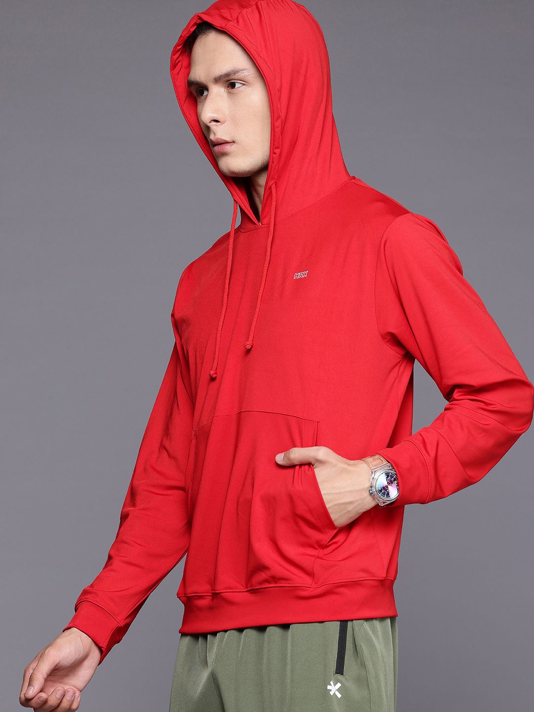 HRX by Hrithik Roshan Printed TRAINING-SPORT Hooded Sweatshirt