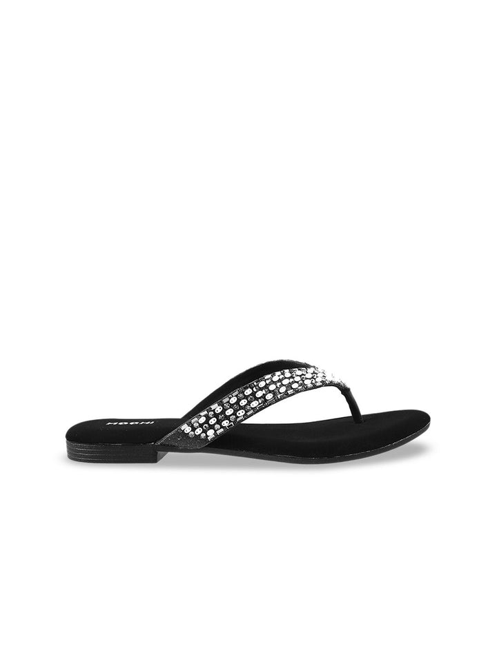 Mochi Embellished Open Toe Flats