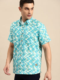 Block Printed Oversized Casual Shirt