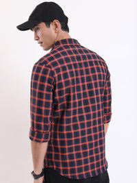 HIGHLANDER Slim Fit Tartan Checks Casual Shirt