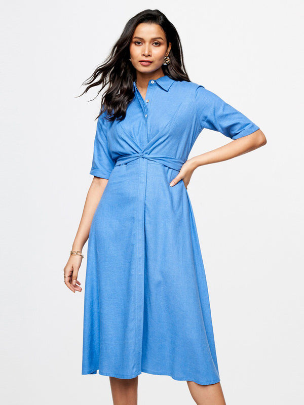 AND Regular Linen Shirt Dress