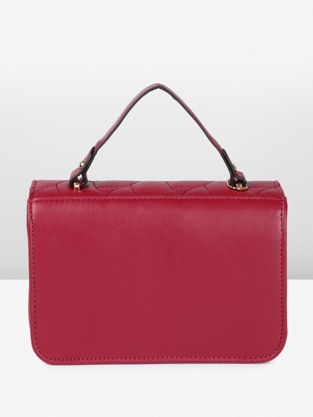 DressBerry Structured Satchel with Quilted Details