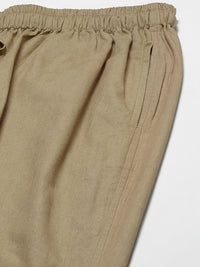 See Designs Men Khaki Solid Cotton Pyjamas