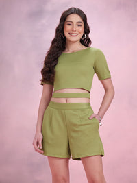 DressBerry Cut-Out Waist Tee & Shorts Co-Ords