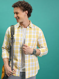 HIGHLANDER Men Regular Collar Full Sleeve Checked Shirt