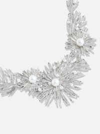SOHI Silver-Plated Pearls-Studded Jewellery Set