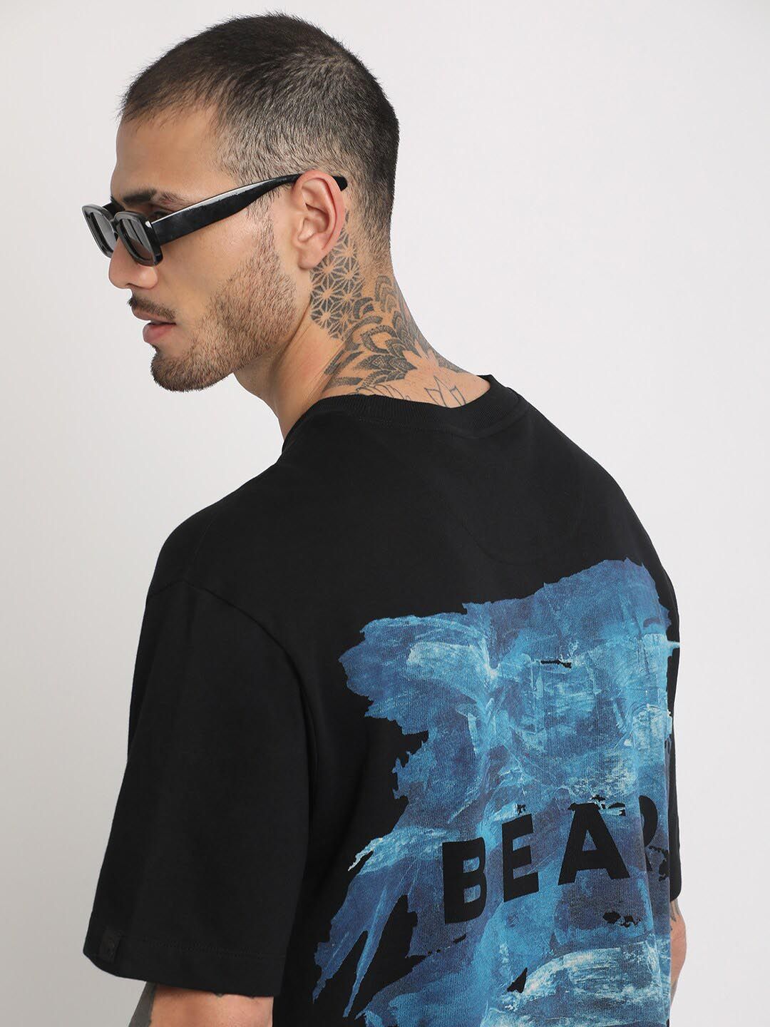THE BEAR HOUSE Typpgraphy Printed Regular Fit Cotton T-shirt