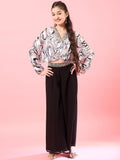 pspeaches Girls Printed Top with Palazzos