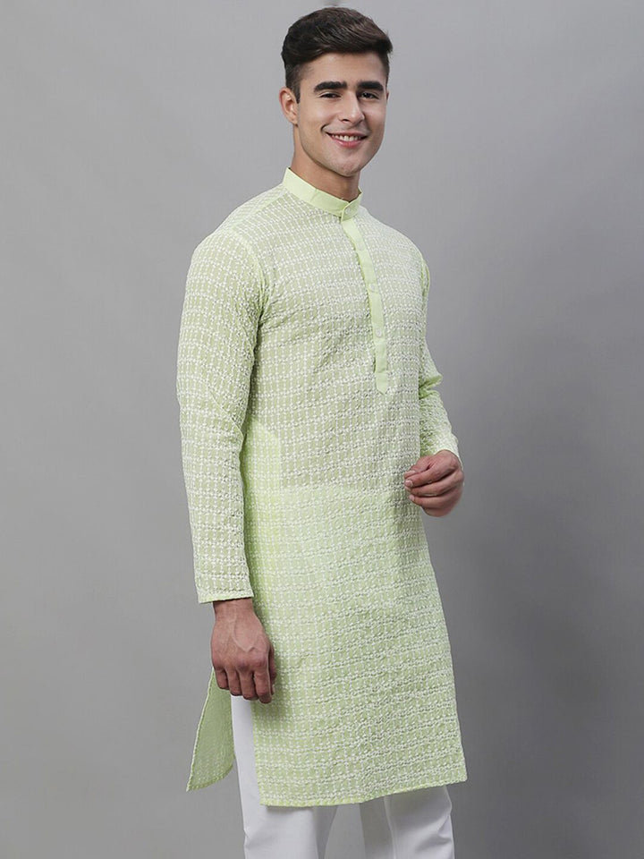 SOJANYA Ethnic Motifs Embroidered Thread work Pure Cotton Kurta