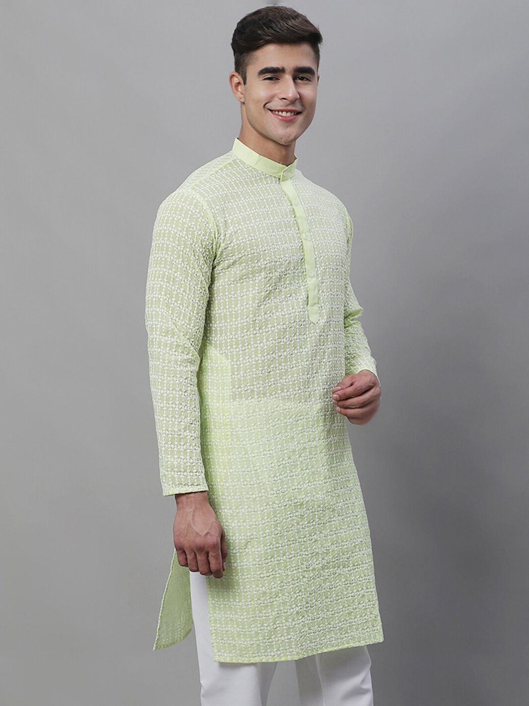 SOJANYA Ethnic Motifs Embroidered Thread work Pure Cotton Kurta