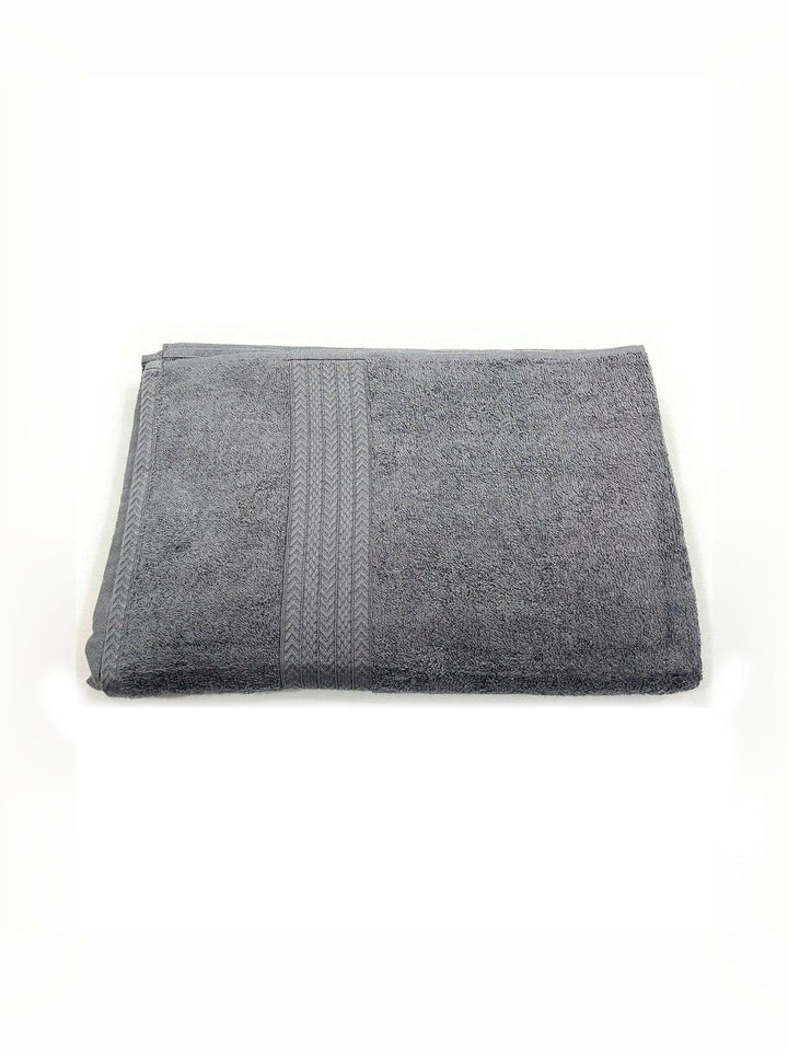 BOMBAY DYEING Tulip Grey Pure Cotton 450 GSM Bath Towel