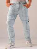 The Indian Garage Co. Men Mid Rise Heavy Fade Clean Look Jeans