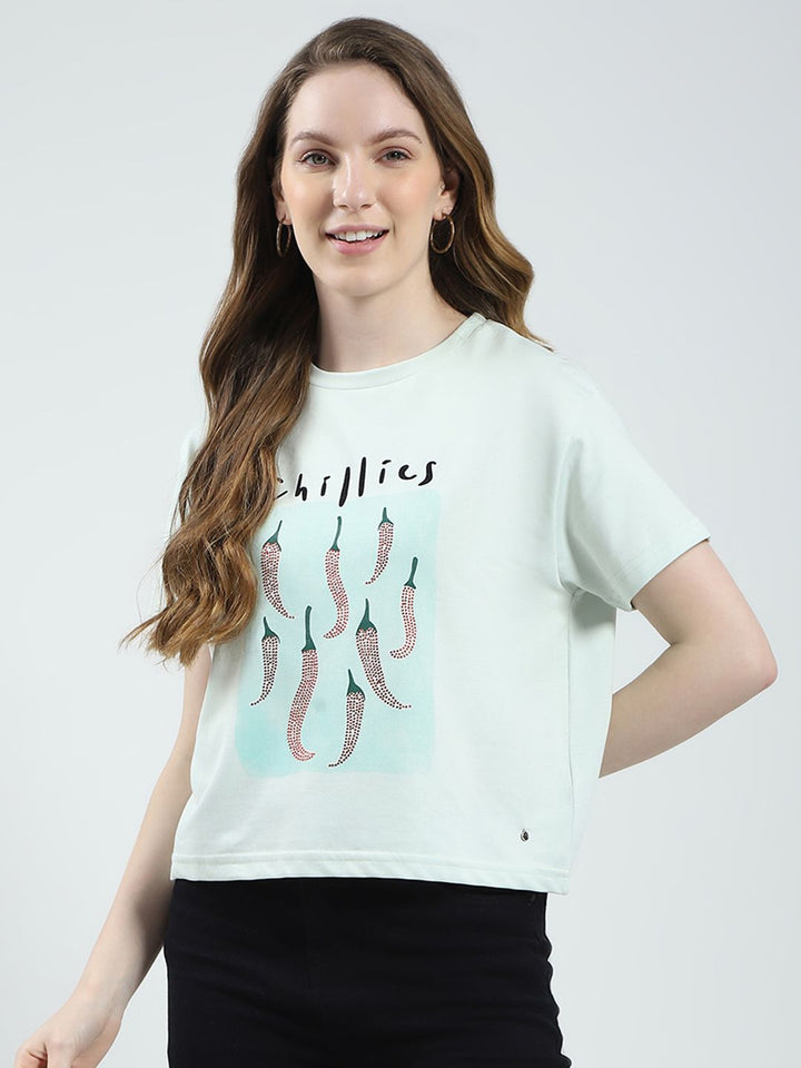 Monte Carlo Printed Drop-Shoulder Sleeves Relaxed Fit T-shirt