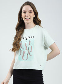 Monte Carlo Printed Drop-Shoulder Sleeves Relaxed Fit T-shirt