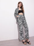 DressBerry Women Bringing Back the 90s Zebra Print Trousers