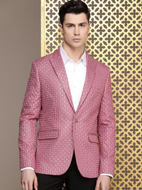 House of Pataudi Single-Breasted Sequinned Blazers