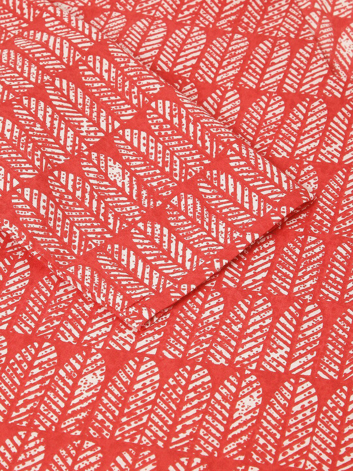 KALINI Ethnic Motifs Printed V-Neck Three-Quarter Sleeves Printed Tunic & Trousers