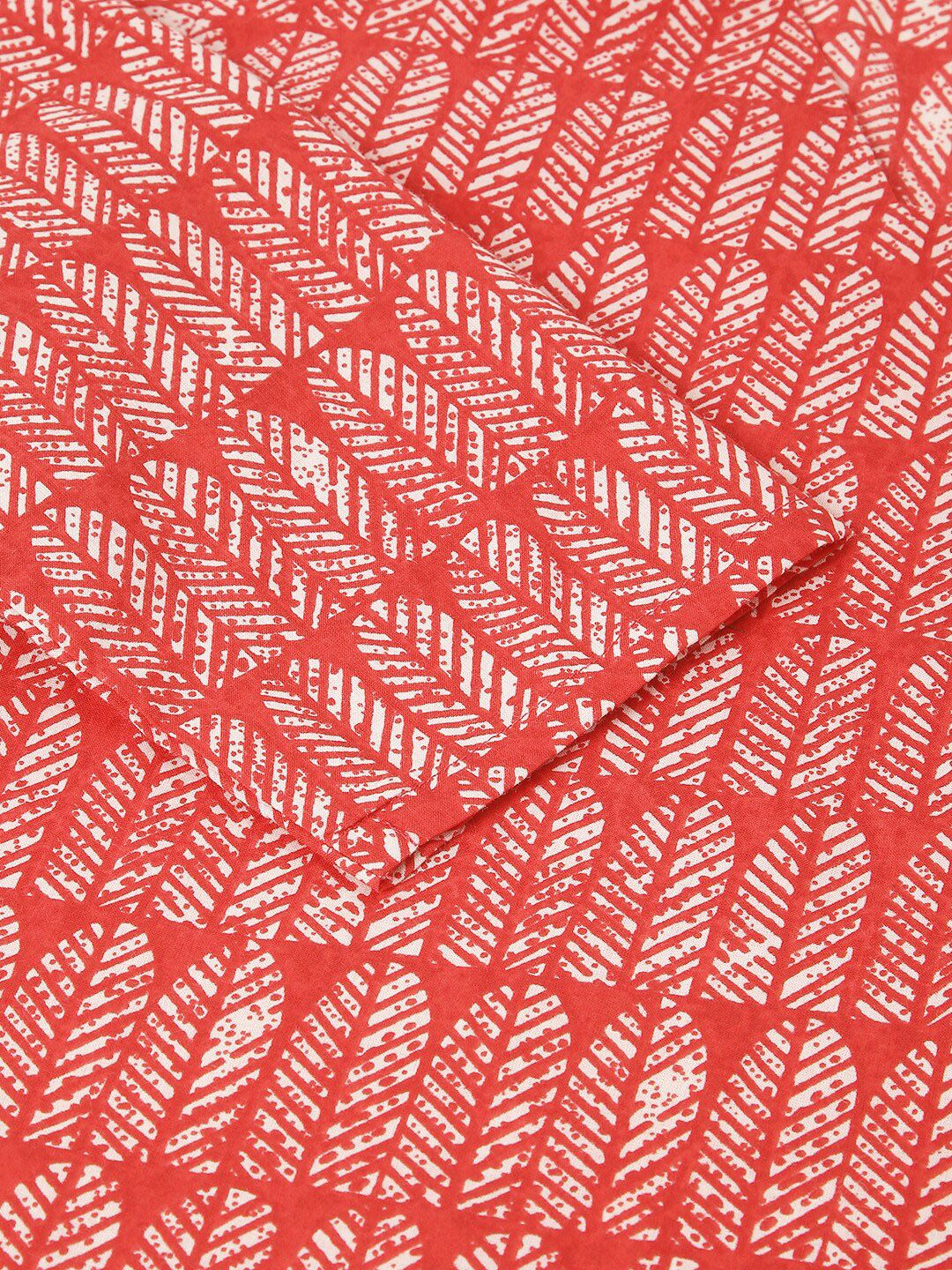 KALINI Ethnic Motifs Printed V-Neck Three-Quarter Sleeves Printed Tunic & Trousers