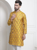 SOJANYA Ethnic Motifs Woven Design Pure Silk Regular Kurta