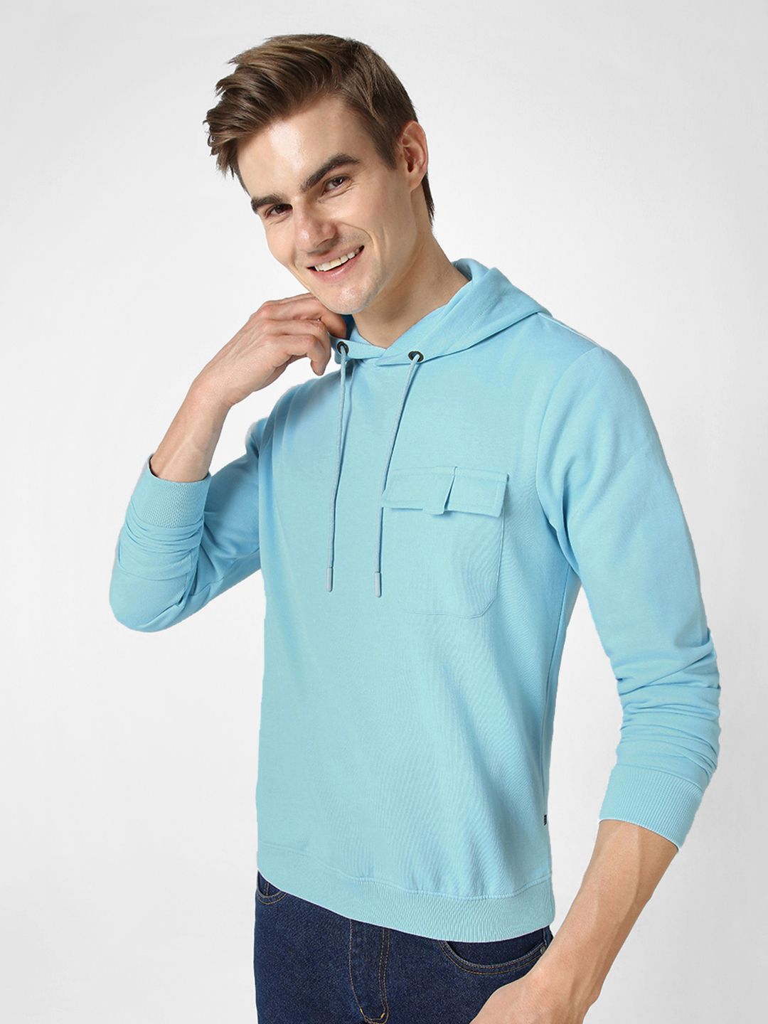 Sweatshirt Leher Bertindas Kotak Urbano Fesyen