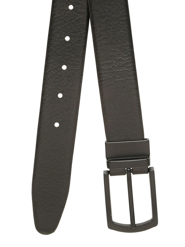 Teakwood Leathers Men Textured Leather Reversible Belt