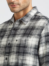 THE BEAR HOUSE Slim Fit Tartan Checked Flannel Pure Cotton Casual Shirt