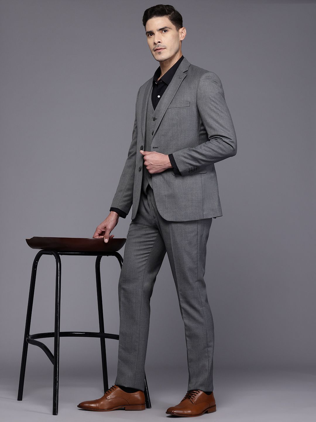 Raymond Formal Contemporary-Fit Blazer & Trouser With  Waistcoat
