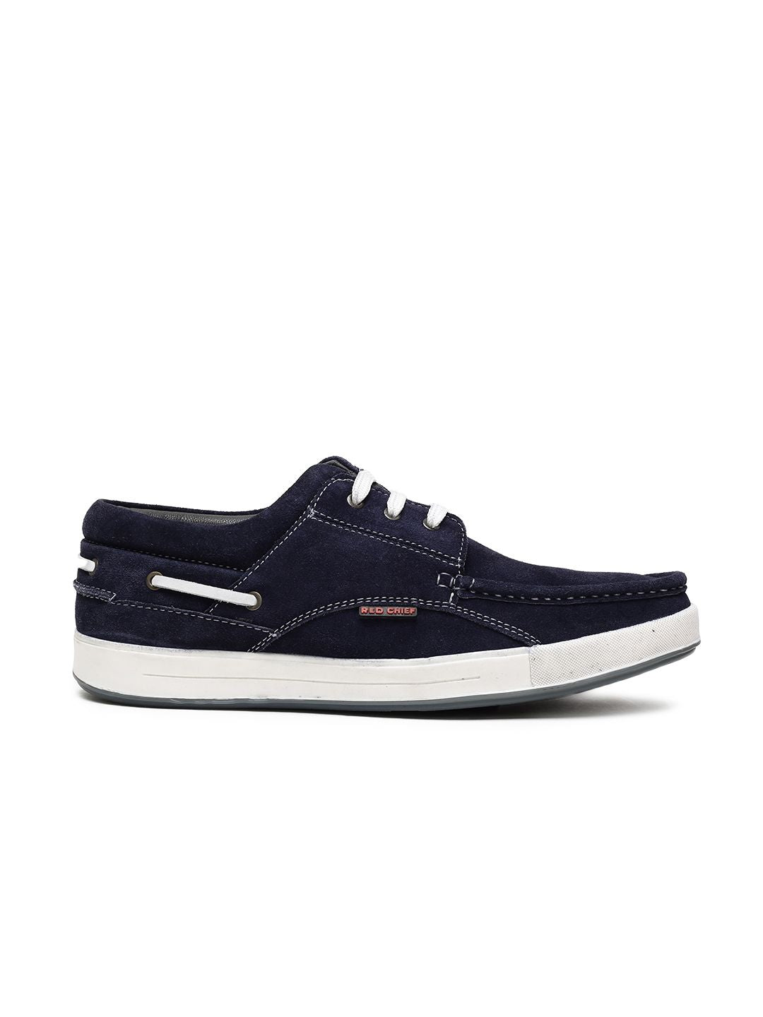 Red Chief Men Navy Blue Boat Shoes