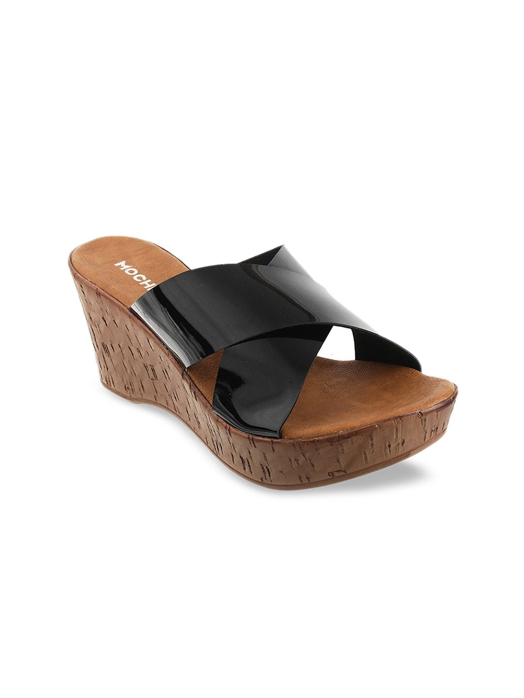 Mochi Women Black Solid Heels