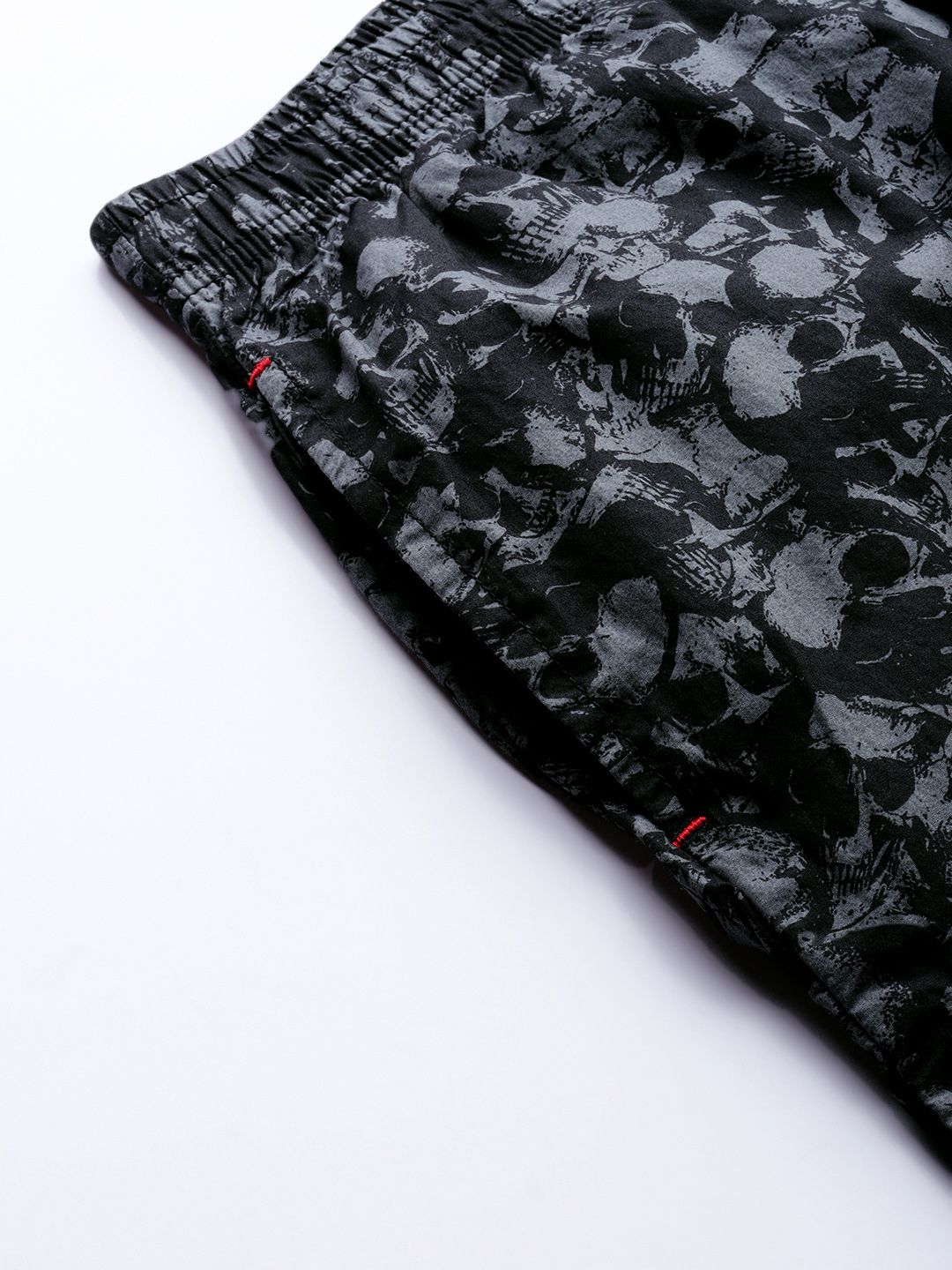 The Indian Garage Co Men Black & Grey Printed Lounge Pants