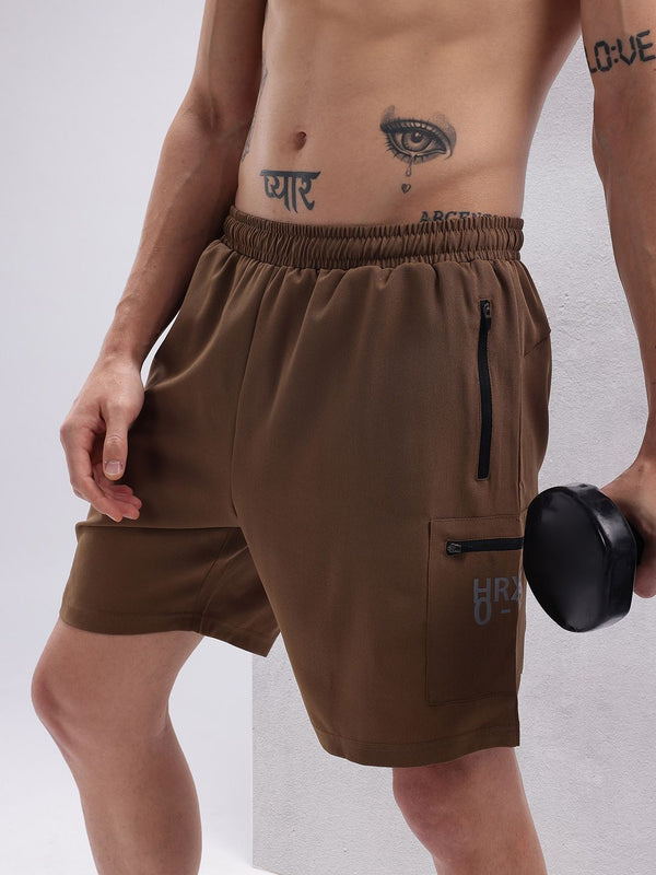 HRX by Hrithik Roshan Men Brand Logo Print Detail Mid-Rise Training Shorts