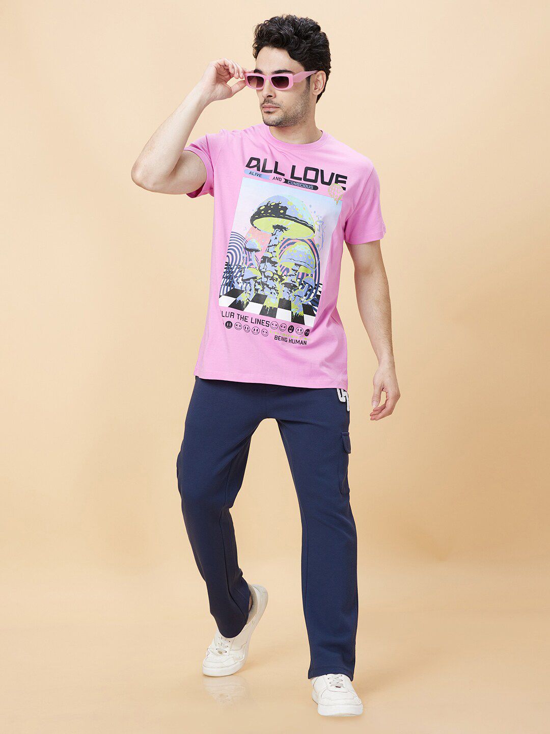 Being Human Graphic Printed Round Neck Short Sleeves T-shirt