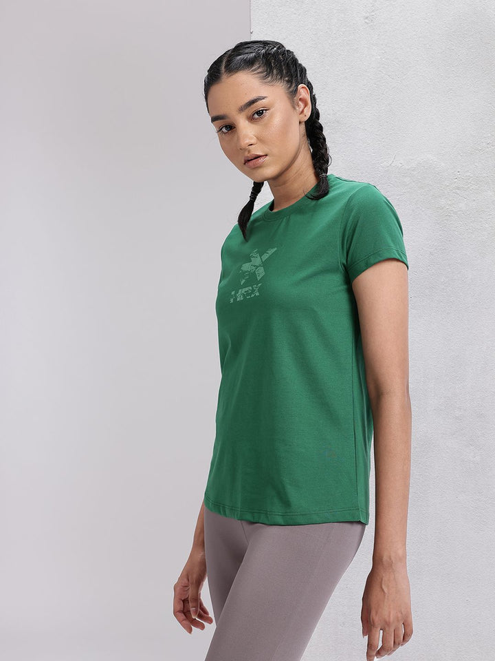 HRX by Hrithik Roshan Brand Logo Printed Training T-shirt