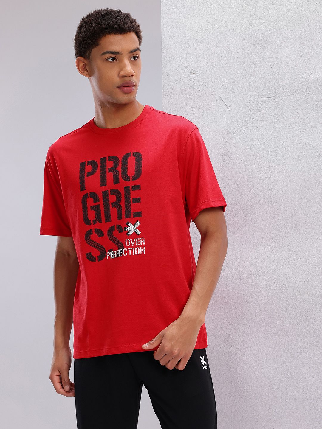HRX by Hrithik Roshan Typography Print Training T-shirt