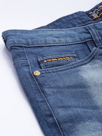 The Indian Garage Co Slim Fit Low Distress Heavy Fade Bleached Stretchable Jeans