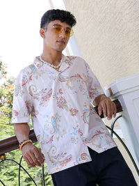 The Indian Garage Co Men Relaxed Fit Indie FLoral Printed Resortwear Shirt