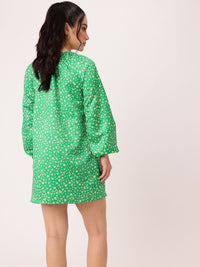 DressBerry Girlish Bloom Printed Gathered A-Line Mini Dress