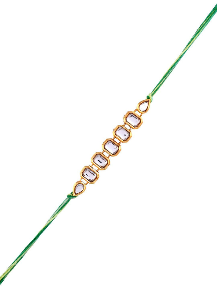 Voylla Motif Faux Kundan Thread Rakhi