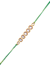 Voylla Motif Faux Kundan Thread Rakhi