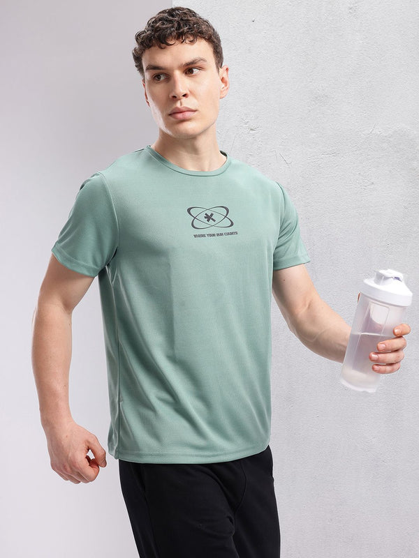 HRX oleh Hrithik Roshan Men Typography Dicetak T-Shirt Running Running Running