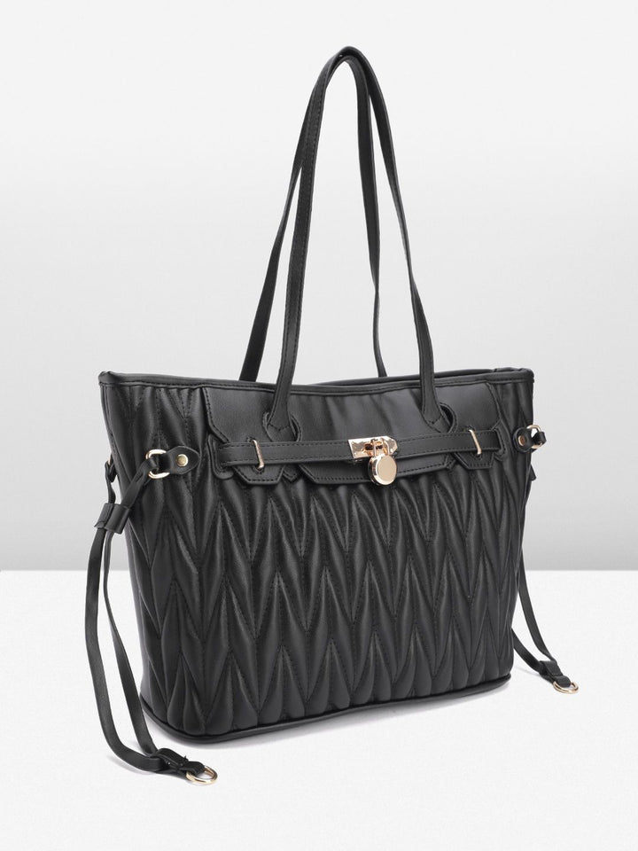 DressBerry Structured Quilted Shoulder Bag