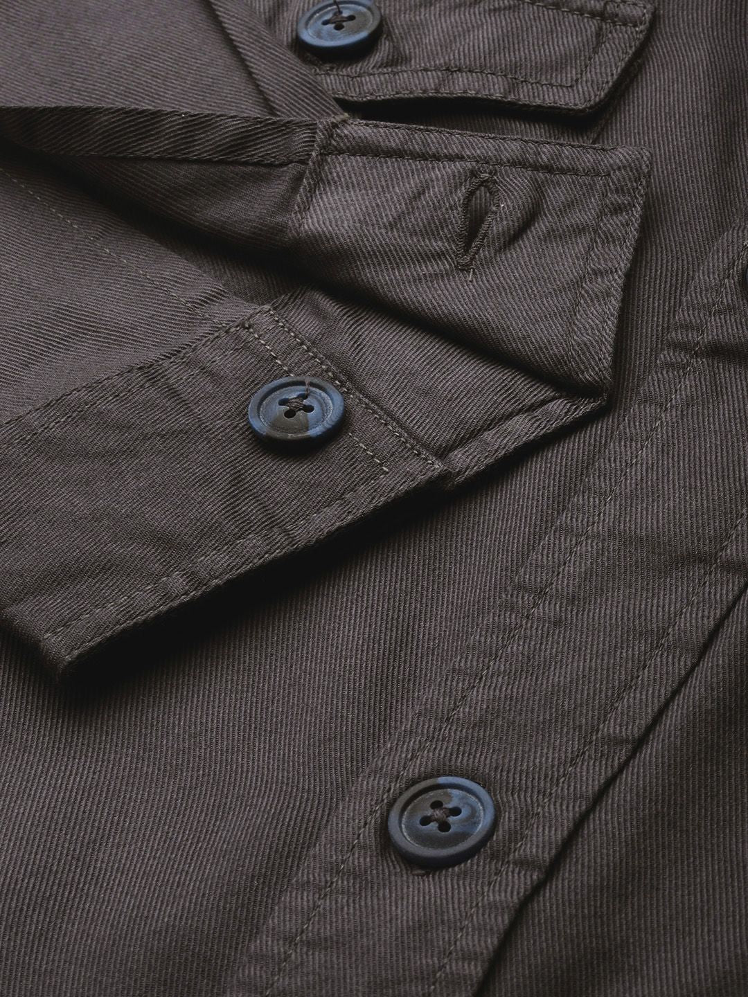 The Indian Garage Co Pure Cotton Slim Fit Double Flap Pocket Casual Shirt