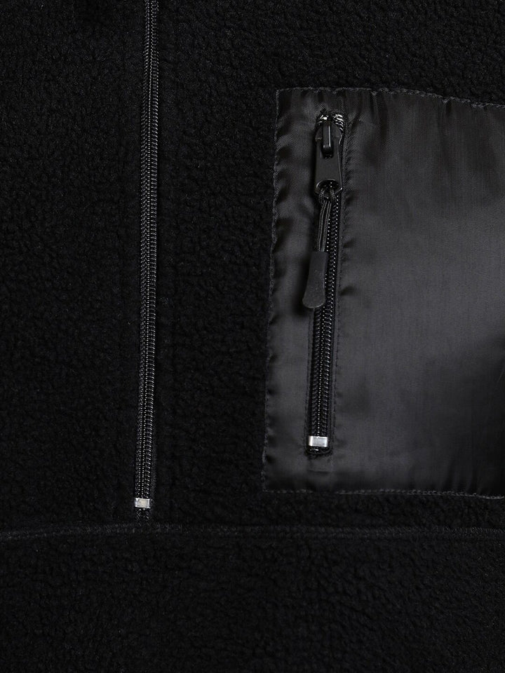 HIGHLANDER Black Mock Collar Pullover Sweatshirt