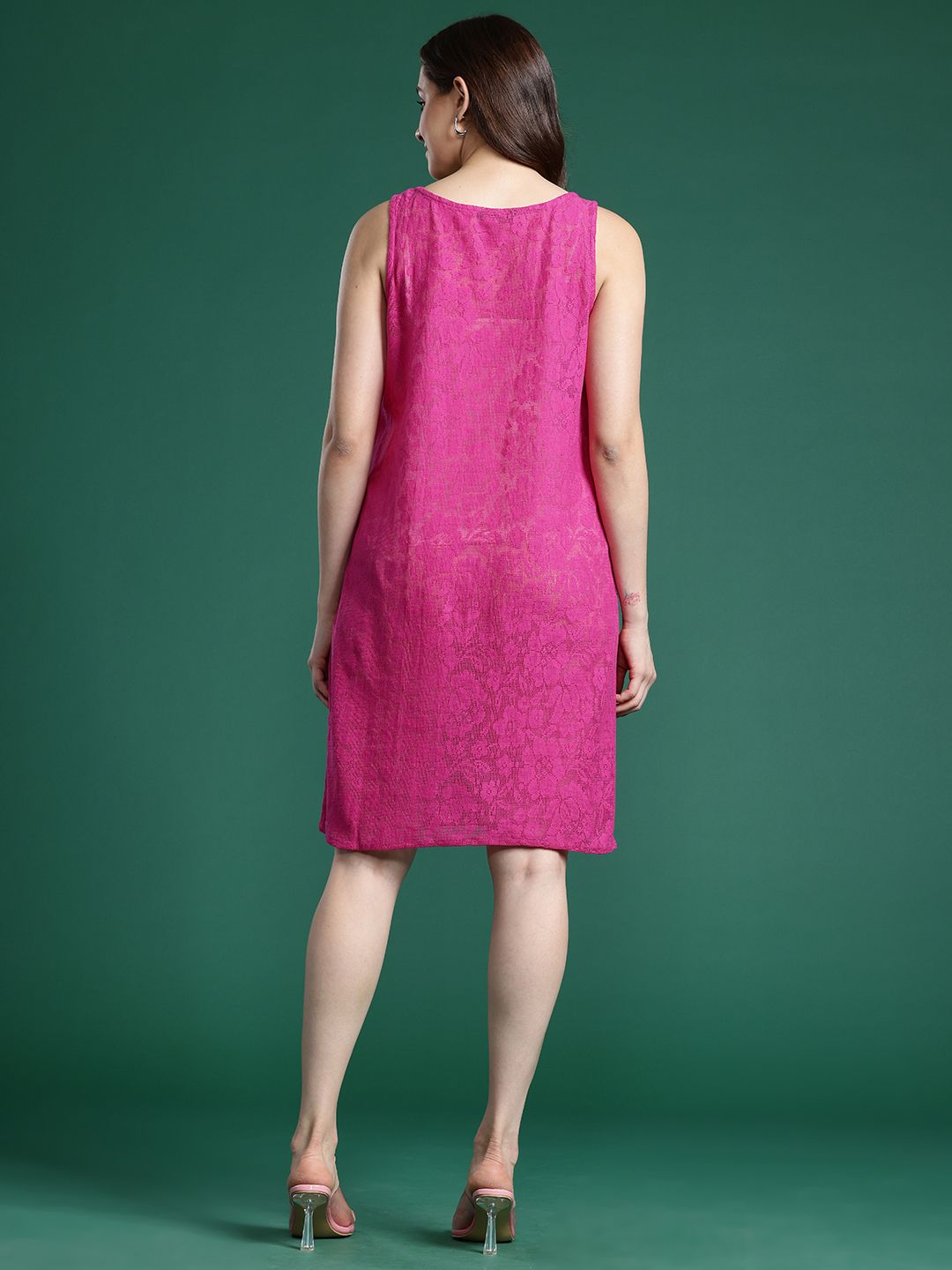 DressBerry Self Design Sheath Dress