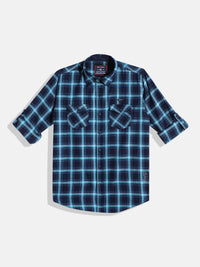 Monte Carlo Boys Tartan Checked Casual Smart Fit Shirt