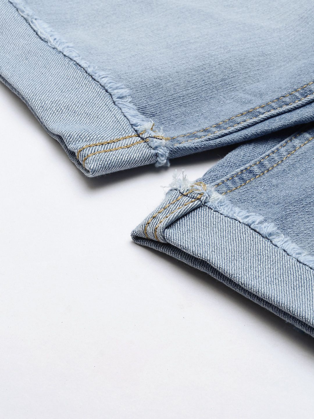 The Indian Garage Co Men Blue Slim Fit Denim Shorts
