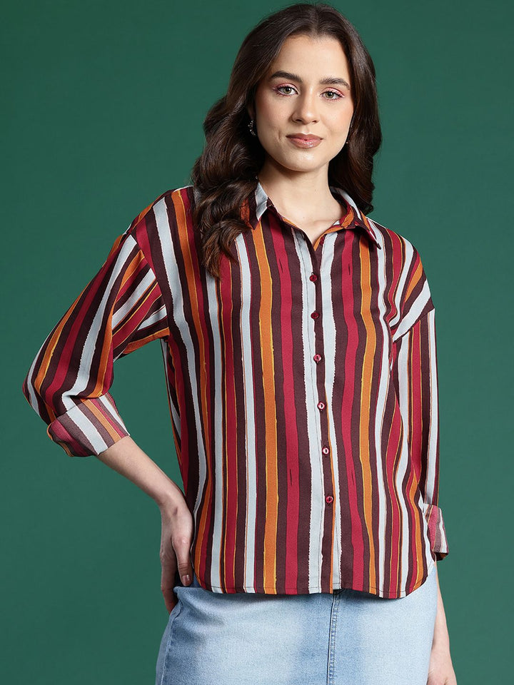 DressBerry Women Striped Casual Shirt