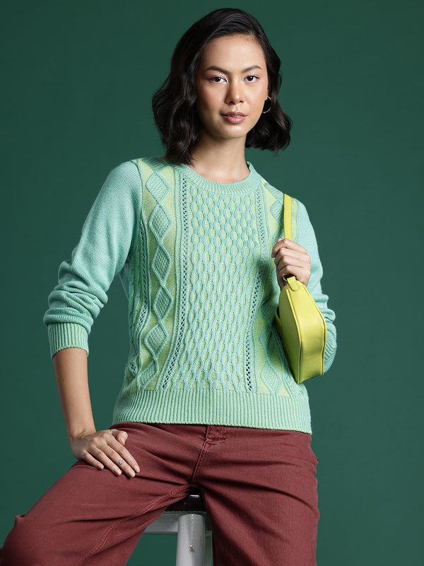 DressBerry Cable Knit Acrylic Pullover