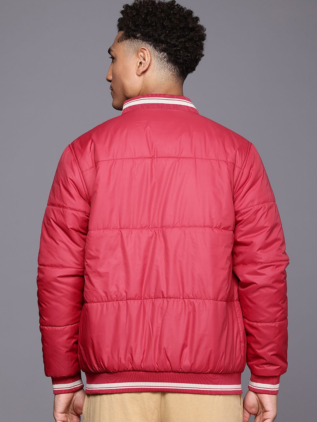 HRX by Hrithik Roshan Brand Logo Print Padded Jacket