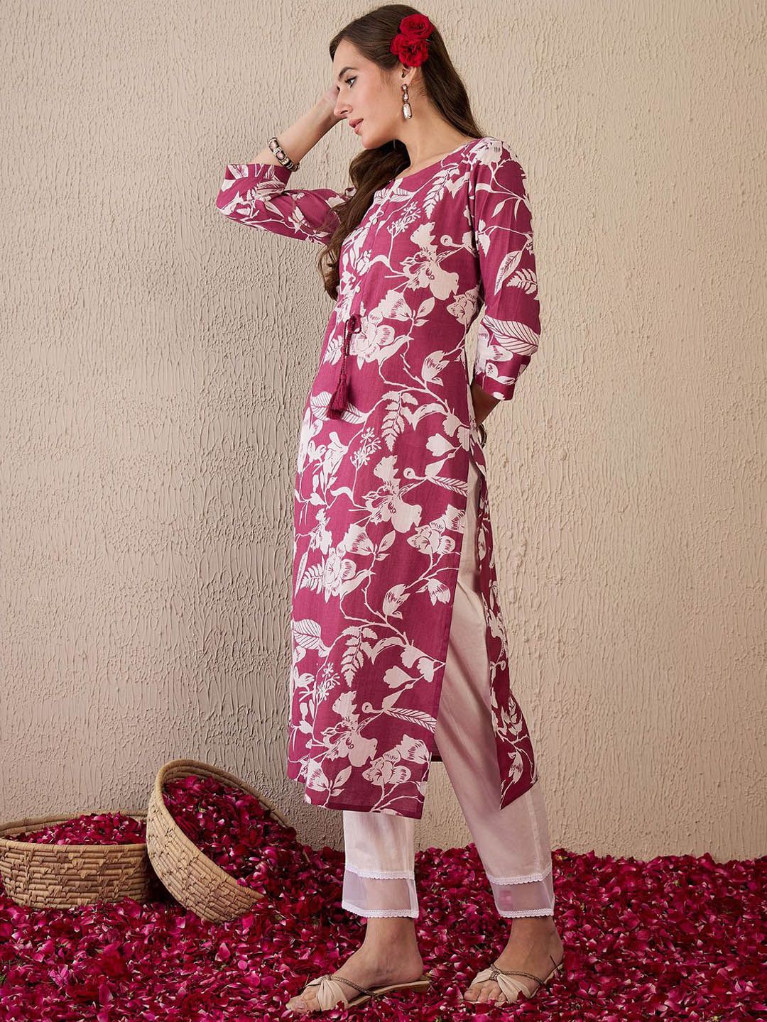 Indo Era Women Floral Printed Floral Kurta